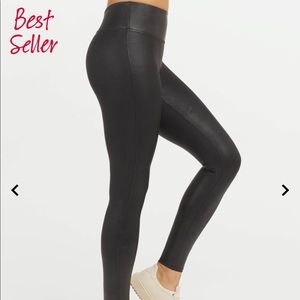SPANX Faux Leather Leggings - Small